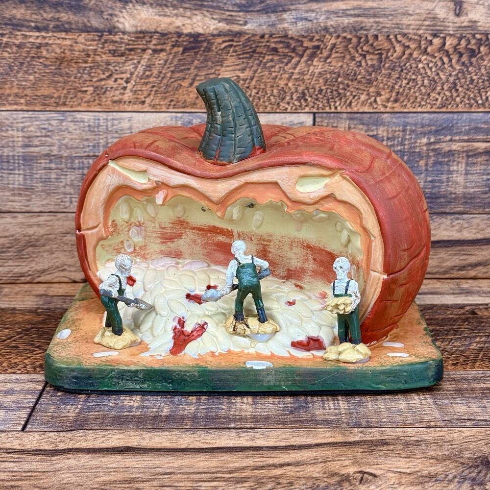 Pumpkin Hollow LED Halloween Village Gourd Gathering Ghouls Pumpkin Skeletons